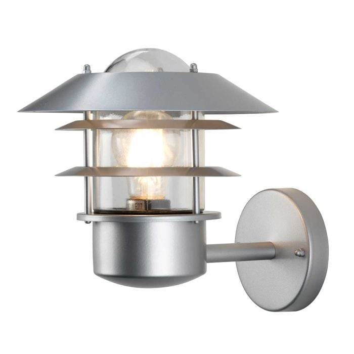 elstead lighting Helsingor 1 Light Wall Lantern - Silver