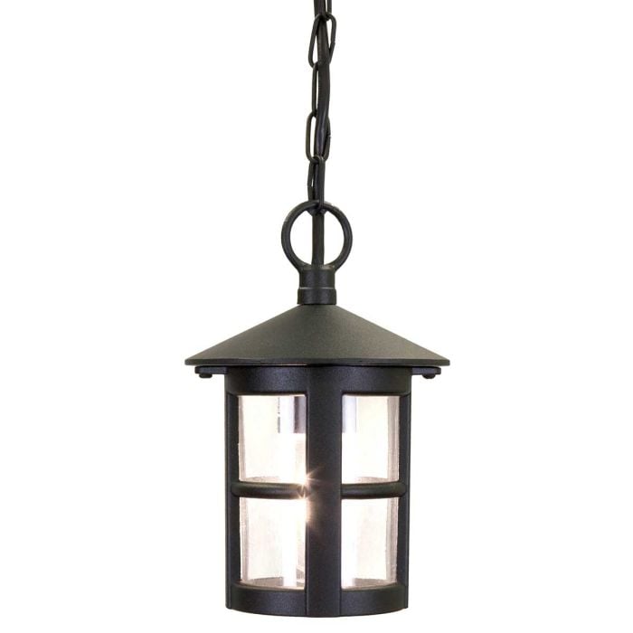 elstead lighting Hereford 1 Light Chain Lantern - Black