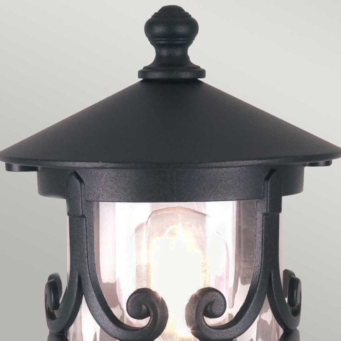 Elstead Lighting Hereford 1 Light Pedestal Lantern - Black