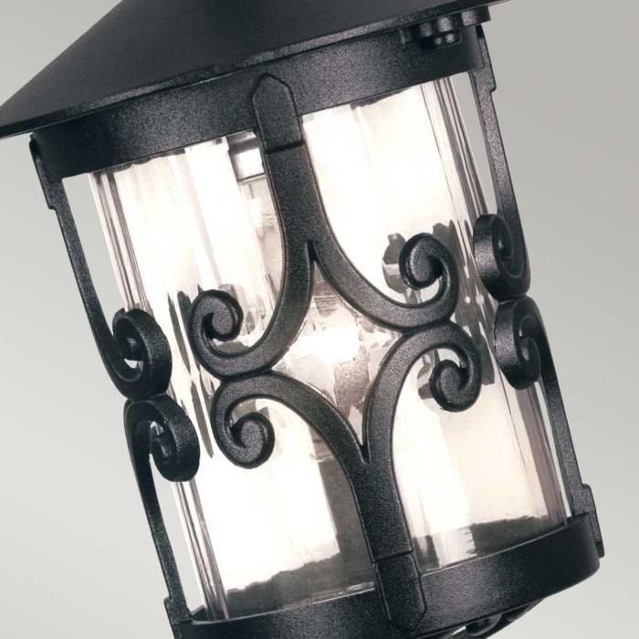 Elstead Lighting Hereford 1 Light Porch Chain Lantern - Black