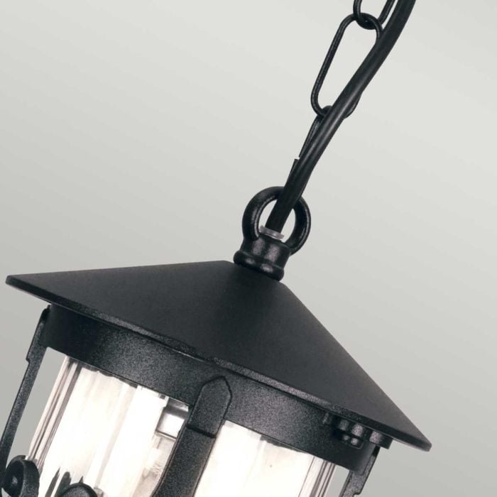 Elstead Lighting Hereford 1 Light Porch Chain Lantern - Black