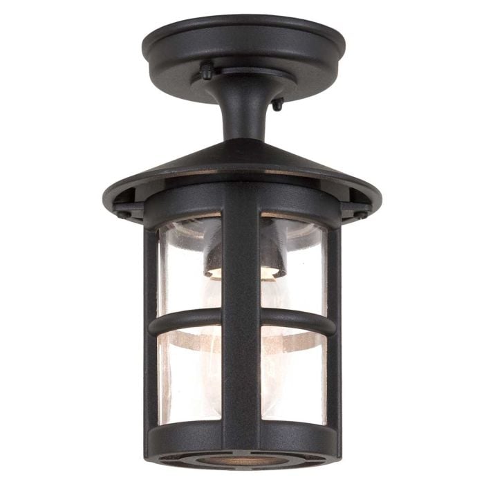 elstead lighting Hereford 1 Light Porch Lantern - Black
