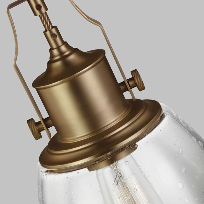 Elstead Lighting Hobson 1 Light Medium Pendant - Aged Brass