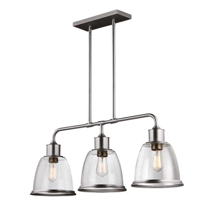 elstead lighting Hobson 3 Light Island Light - Satin Nickel