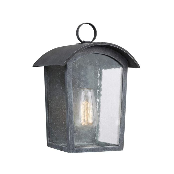 elstead lighting Hodges 1 Light Small Wall Lantern - Ash Black