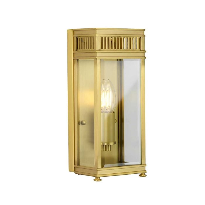 elstead lighting Holborn 1 Light Small Half Lantern - Brushed Brass