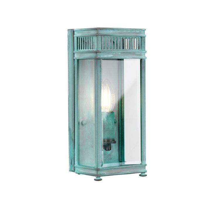 elstead lighting Holborn 1 Light Small Half Lantern - Verdigris