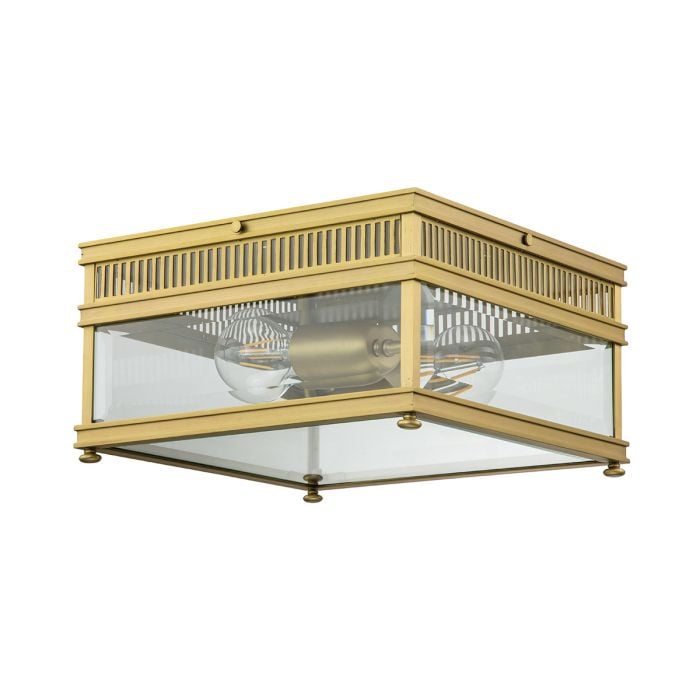 elstead lighting Holborn 2 Light Flush - Brushed Brass