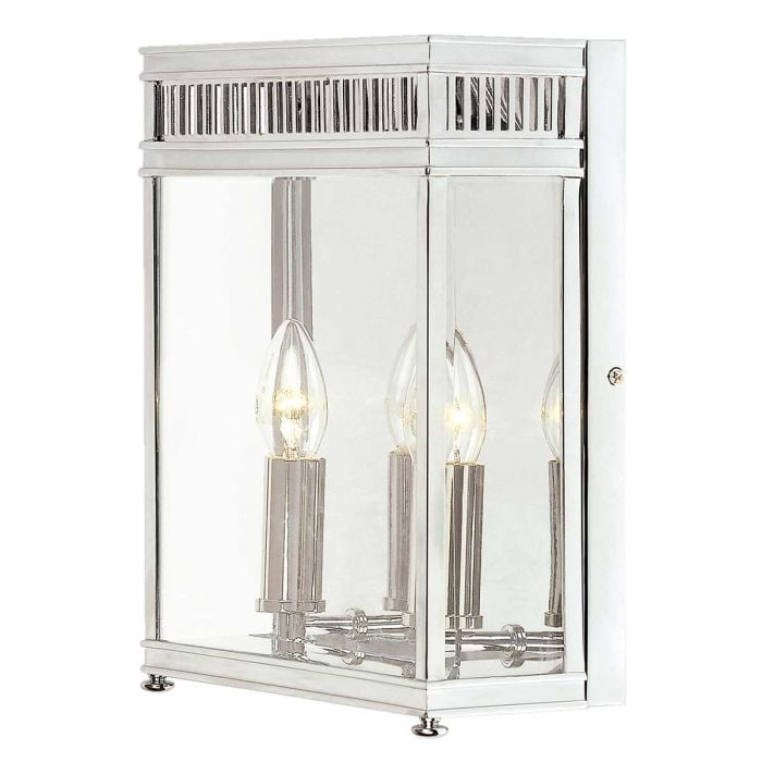 elstead lighting Holborn 2 Light Half Lantern Medium - Polished Chrome