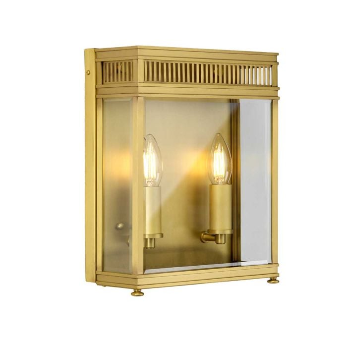 elstead lighting Holborn 2 Light Medium Half Lantern - Brushed Brass