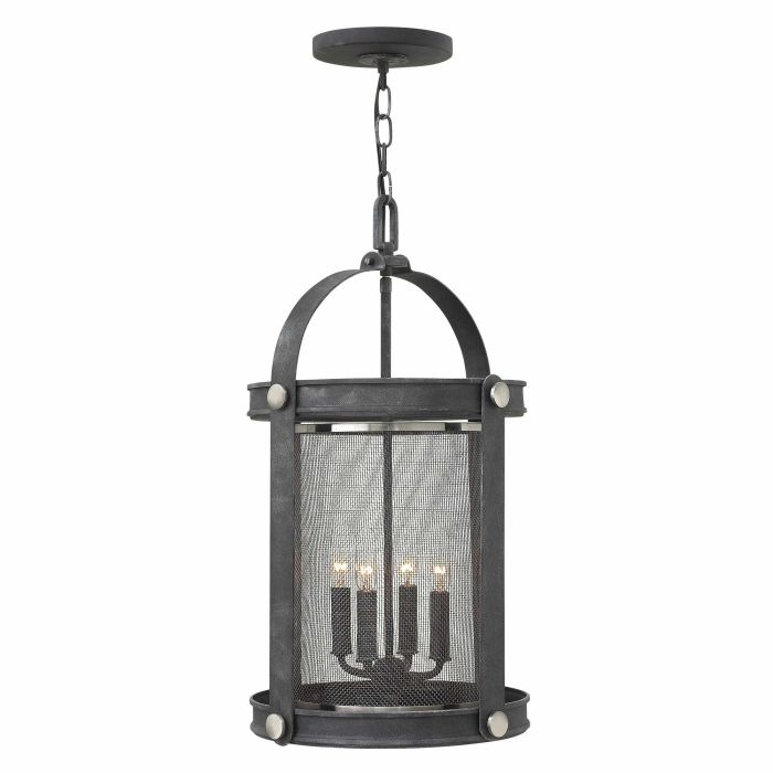 elstead lighting Holden 4 Light Pendant Chandelier - Aged Zinc