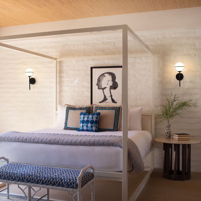 Elstead Lighting Hollis 1 Light Wall Light - Black Steel Opal Glass