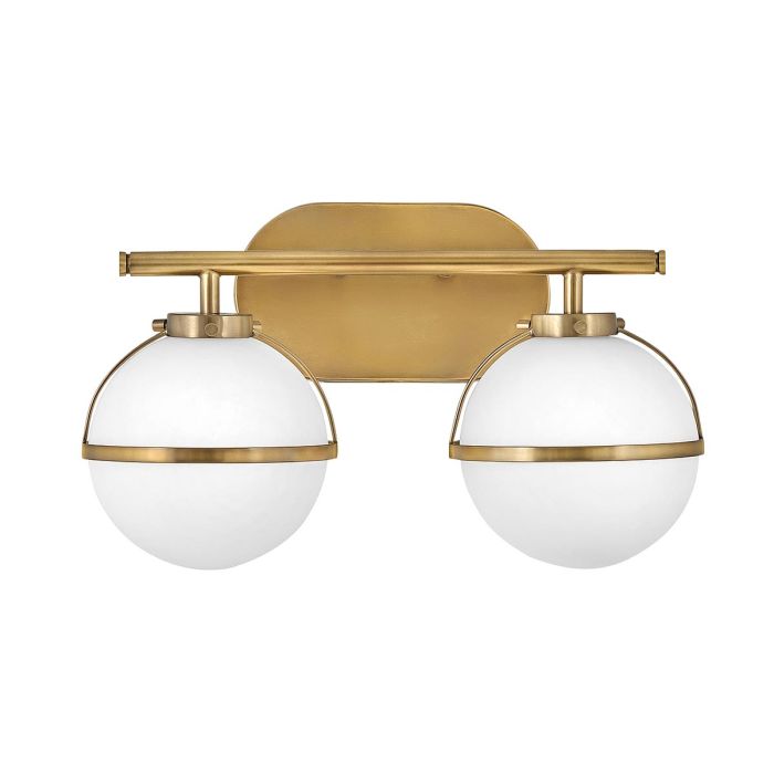 elstead lighting Hollis 2 Light Wall Light - Heritage Brass