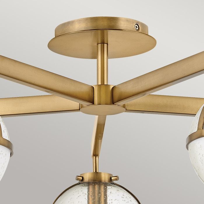 Elstead Lighting Hollis 5 Light Semi-Flush - Heritage Brass