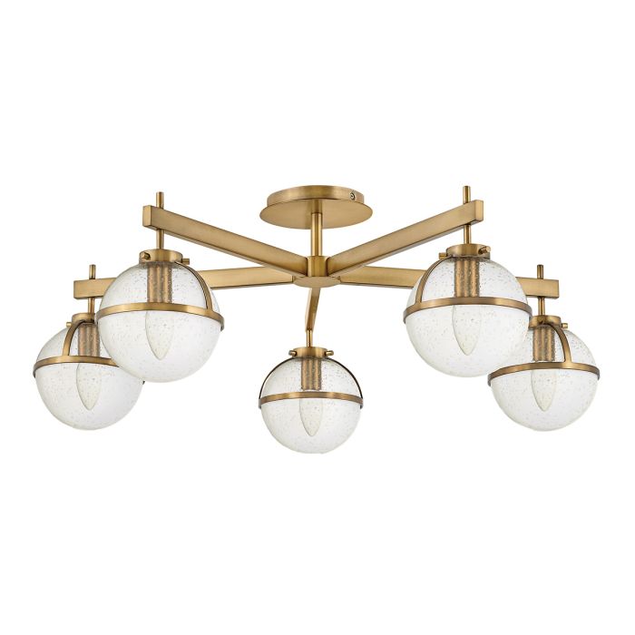 elstead lighting Hollis 5 Light Semi-Flush - Heritage Brass