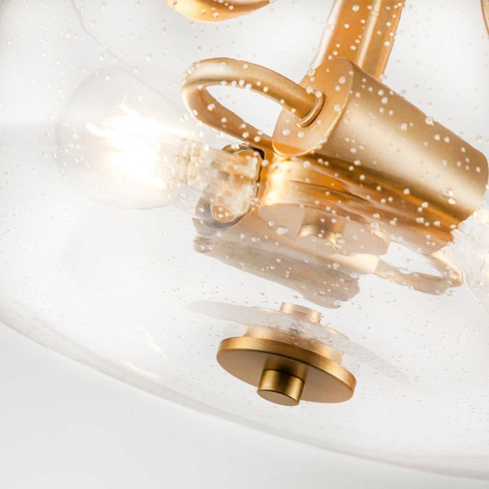 Elstead Lighting Hollister 2 Light Semi-Flush - Brushed Brass