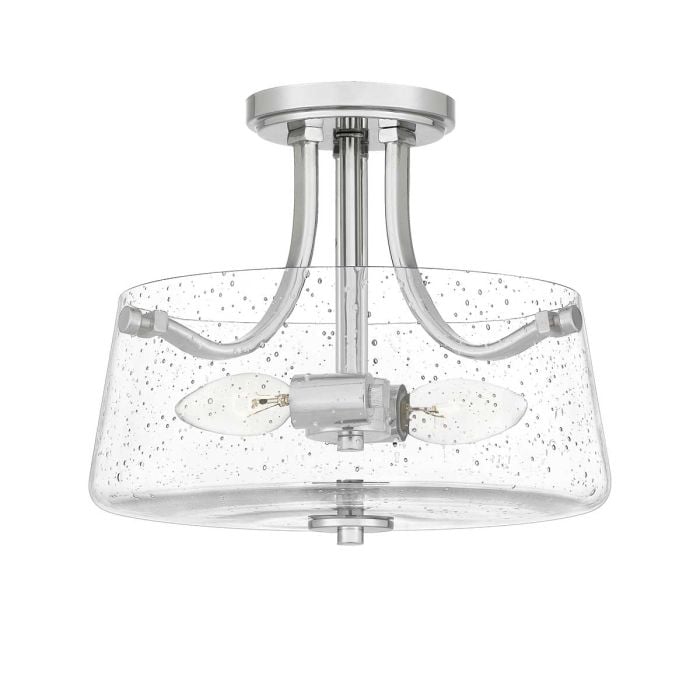 elstead lighting Hollister 2 Light Semi-Flush - Polished Nickel