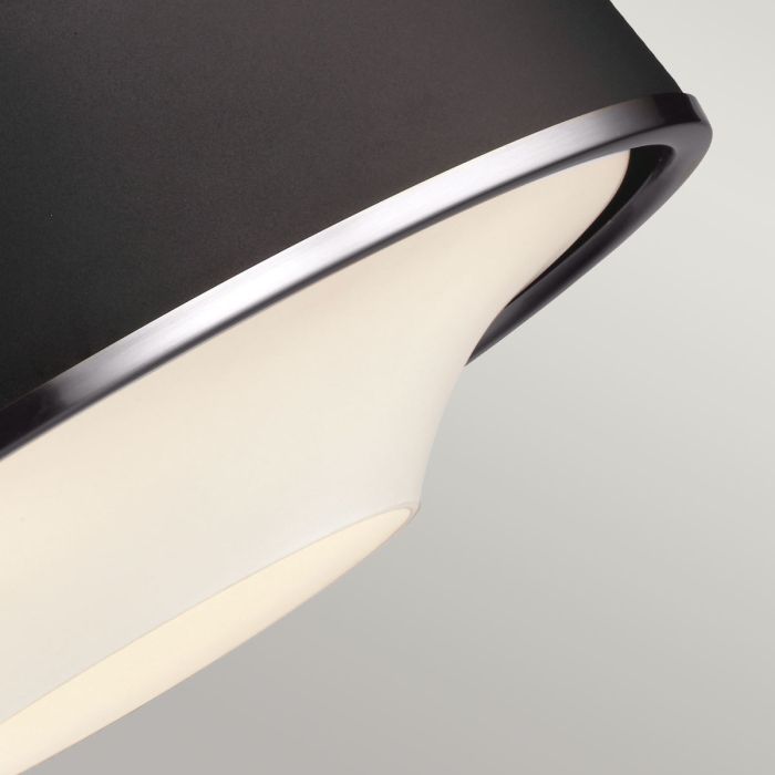 Elstead Lighting Holloway 4 Light Pendant - Black - Brushed Steel/Black