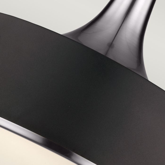 Elstead Lighting Holloway 4 Light Pendant - Black - Brushed Steel/Black