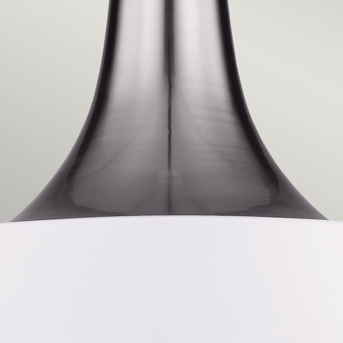 Elstead Lighting Holloway 4 Light Pendant - White - Brushed Steel/White