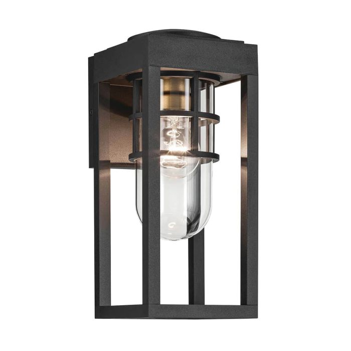 elstead lighting Hone Coastal 1 lt Small Wall Lantern - Textured Black