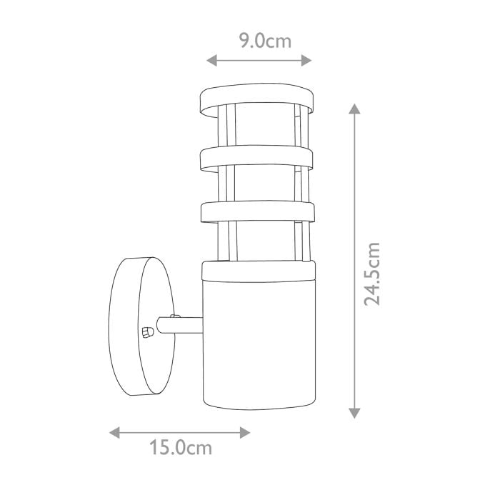 Elstead Lighting Hornbaek 1 Light Wall Lantern - Black