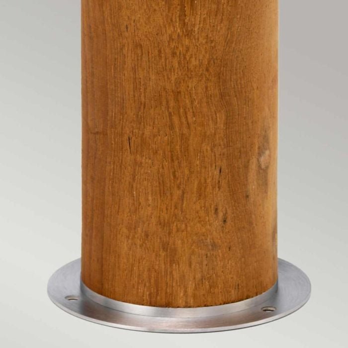 Elstead Lighting Hornsea 1 Light Bollard - Teak With Stainless Steel