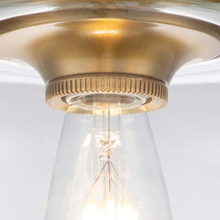 Elstead Lighting Hounslow 1 Light Flush Light - Burnished Brass