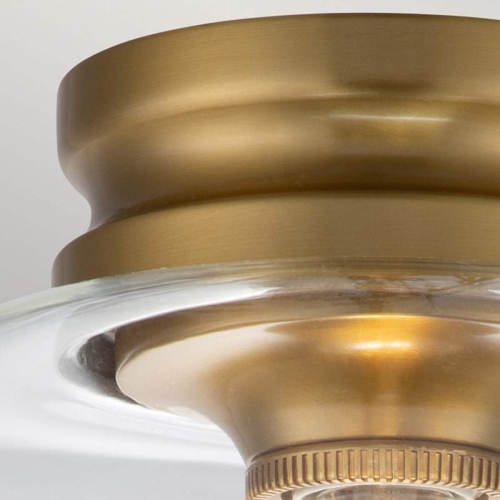 Elstead Lighting Hounslow 1 Light Flush Light - Burnished Brass