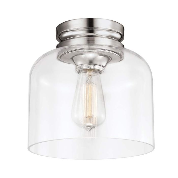 Elstead Lighting Hounslow 1 Light Flush Light - Polished Nickel