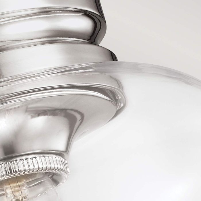 Elstead Lighting Hounslow 1 Light Flush Light - Polished Nickel