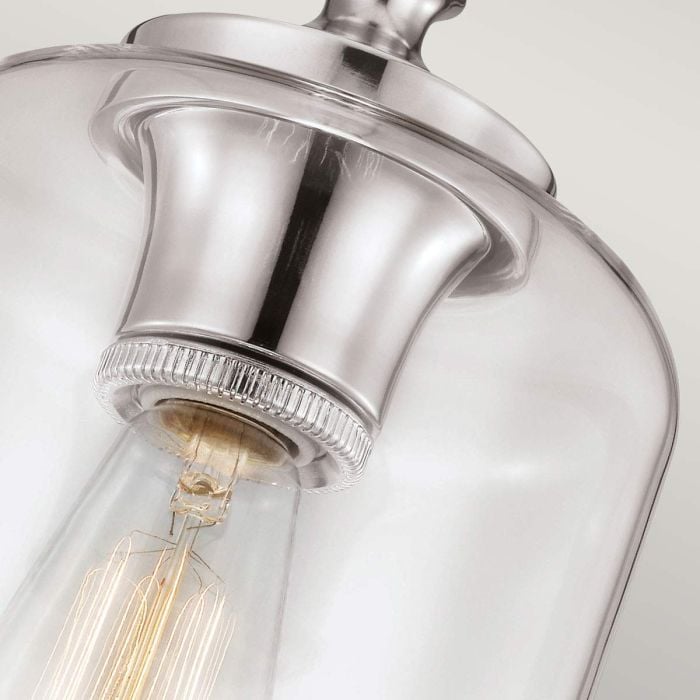 Elstead Lighting Hounslow 1 Light Pendant Polished Nickel - Polished Nickel
