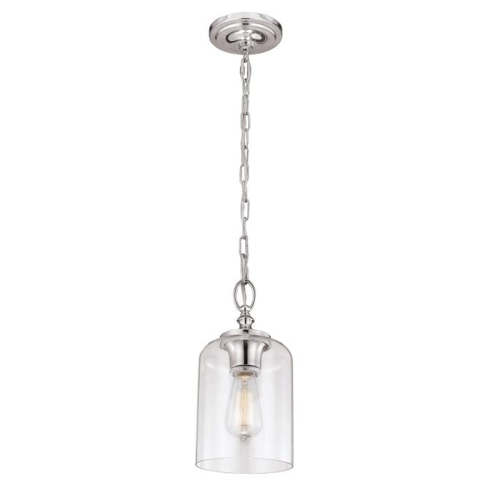 elstead lighting Hounslow 1 Light Pendant Polished Nickel - Polished Nickel