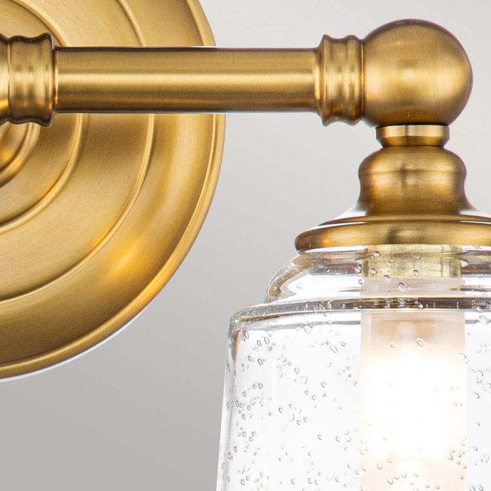 Elstead Lighting Huguenot Lake 2 Light Wall Light - Burnished Brass