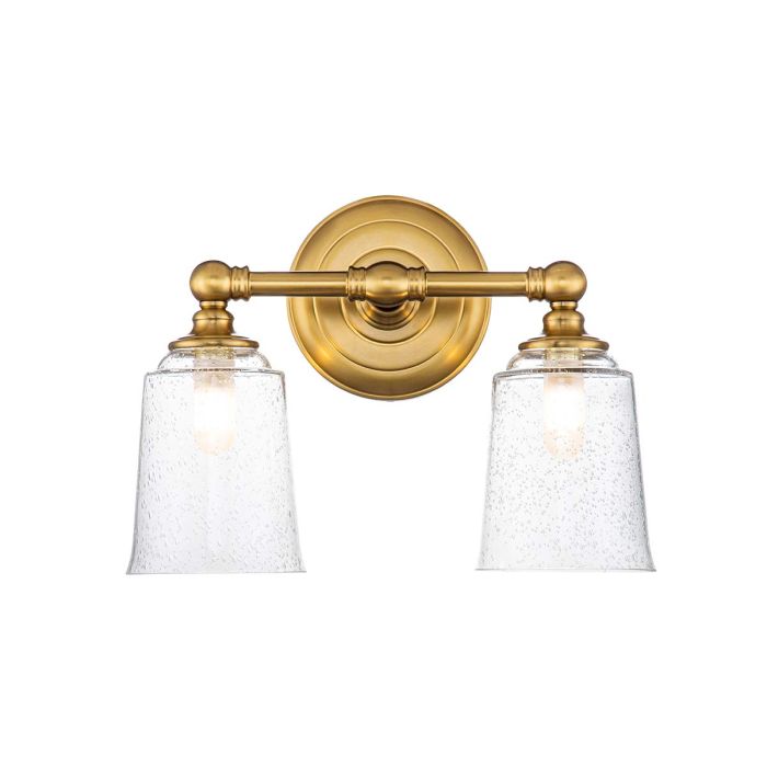 elstead lighting Huguenot Lake 2 Light Wall Light - Burnished Brass
