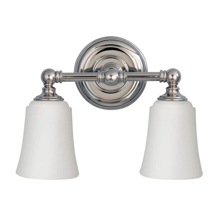 elstead lighting Huguenot Lake 2 Light Wall Light - Polished Chrome