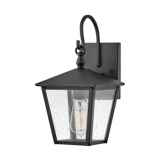 elstead lighting Huntersfield 1 Light Small Wall Lantern - Black