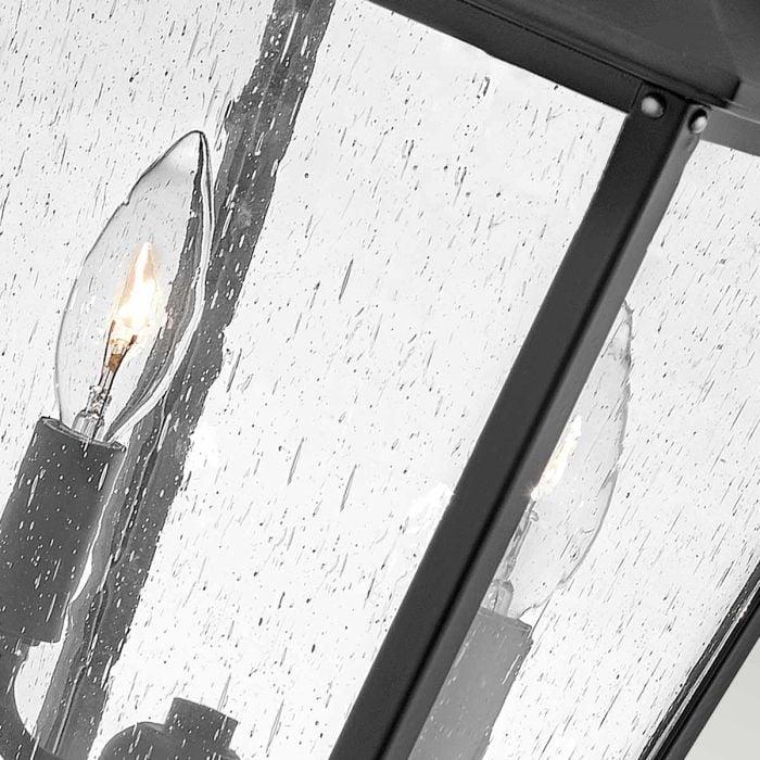 Elstead Lighting Huntersfield 2 Light Medium Pedestal Lantern - Black