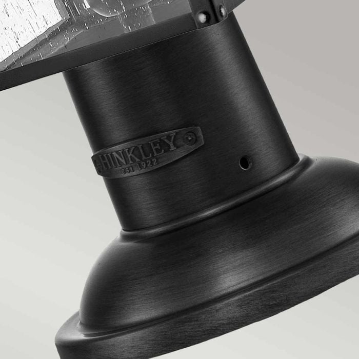 Elstead Lighting Huntersfield 2 Light Medium Pedestal Lantern - Black