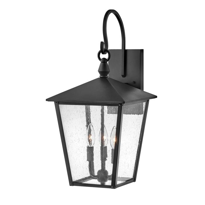elstead lighting Huntersfield 3 Light Large Wall Lantern - Black