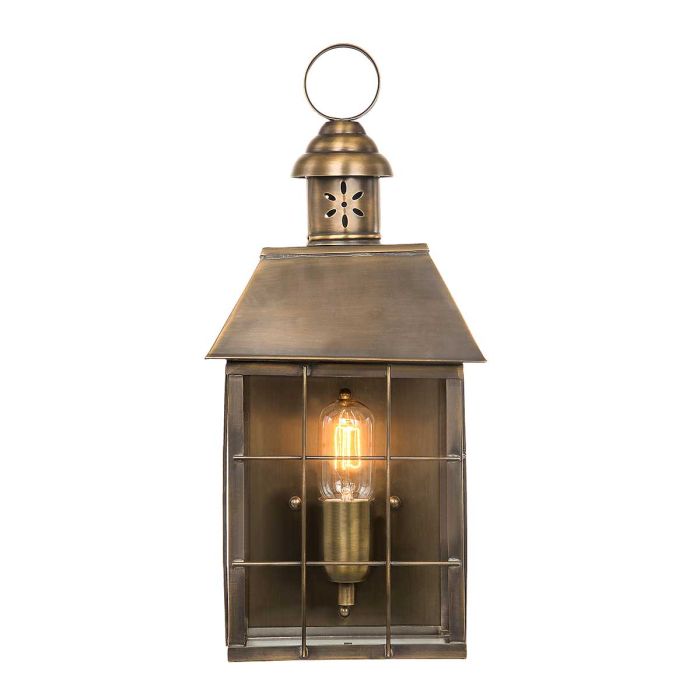 elstead lighting Hyde Park 1 Light Wall Lantern - Aged Brass