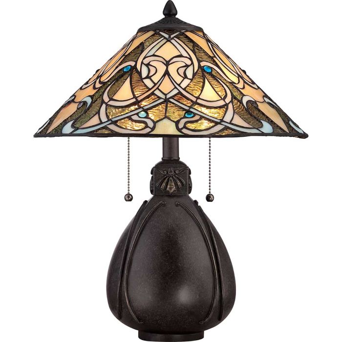 elstead lighting India 2 Light Table Lamp - Imperial Bronze