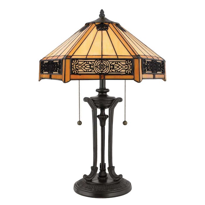 elstead lighting Indus 2 Light Table Lamp - Vintage Bronze