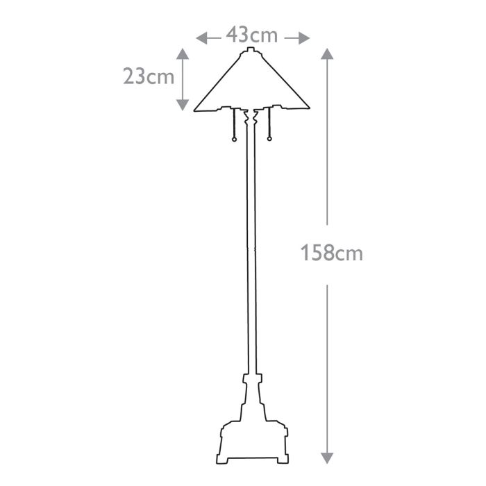 Elstead Lighting Inglenook 2 Light Floor Lamp - Valiant Bronze