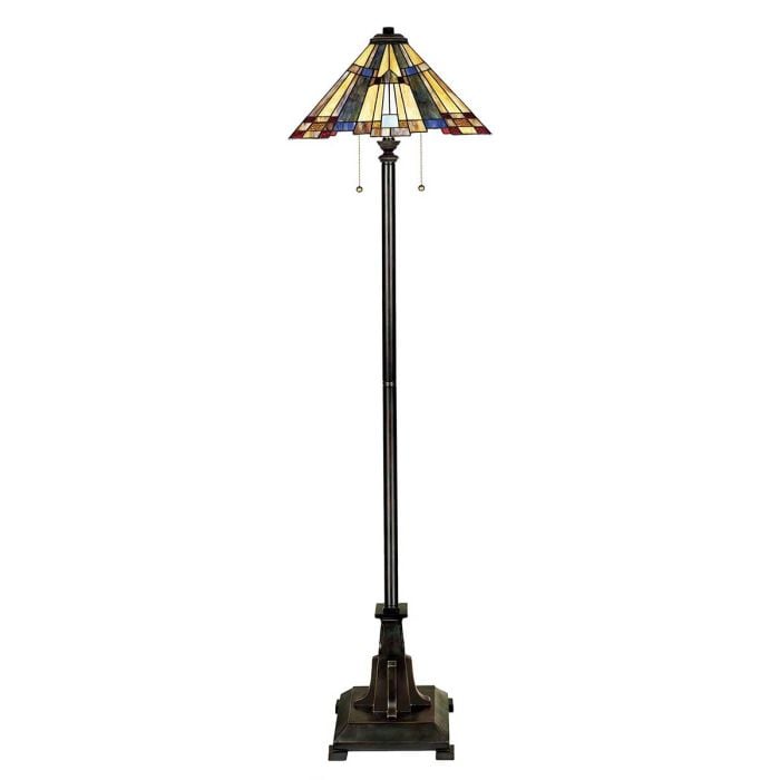 elstead lighting Inglenook 2 Light Floor Lamp - Valiant Bronze