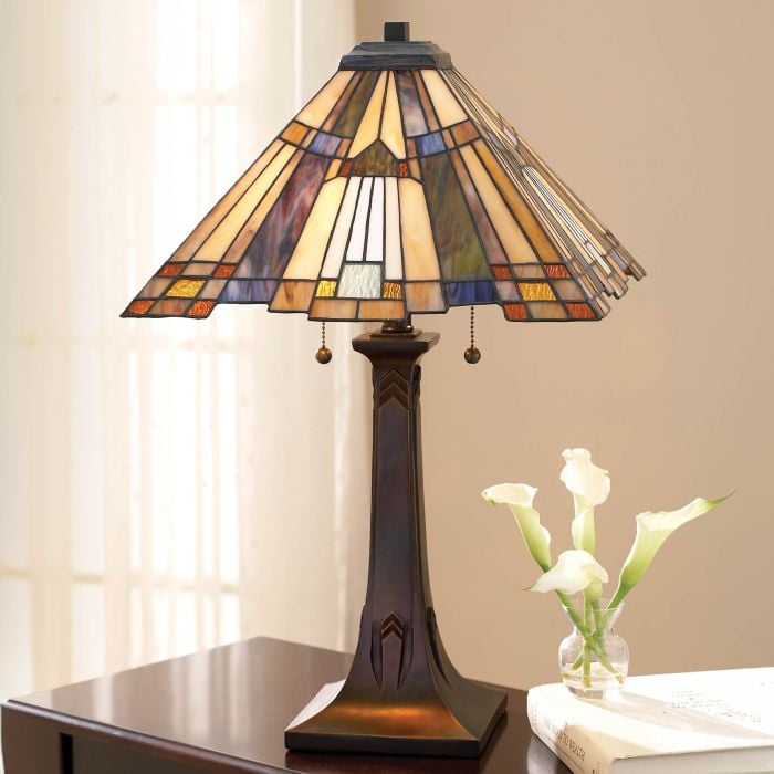 Elstead Lighting Inglenook 2 Light Table Lamp - Valiant Bronze