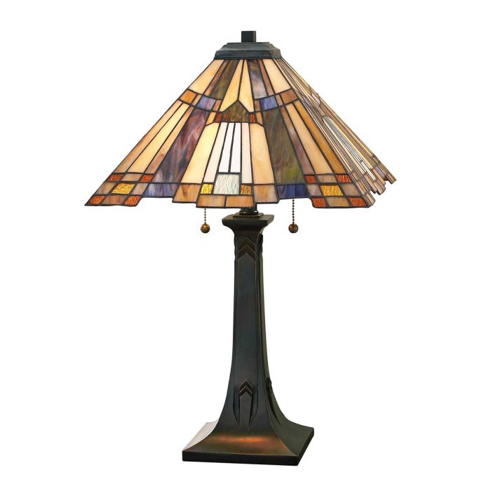 elstead lighting Inglenook 2 Light Table Lamp - Valiant Bronze