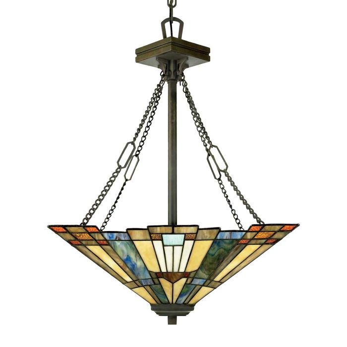 elstead lighting Inglenook 3 Light Pendant - B - Valiant Bronze