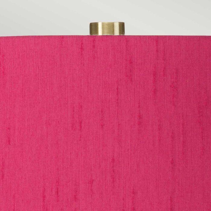 Elstead Lighting Isla 1 Light Table Light - Aged Brass White Pink With Cranberry Pink Shade
