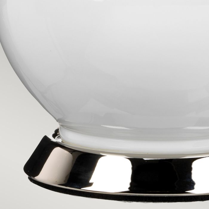 Elstead Lighting Isla 1 Light Table Light - Polished Nickel White Teal With Mallard Teal Shade